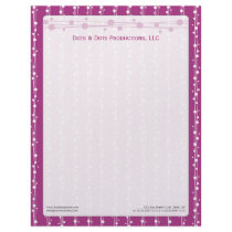 Dots and Straw Fuschia Customized Letterhead