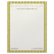 Dots and Straw Gold Customized Letterhead by BeezKneez Dots and Straw Gold Customized Letterhead
