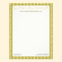 Dots and Straw Gold Customized Letterhead letterhead