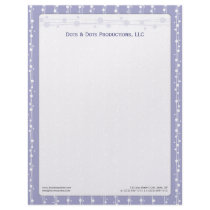 Dots and Straw Lavender Customized Letterhead by BeezKneez Dots and Straw Lavender Customized Letterhead