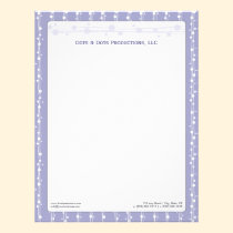 Dots and Straw Lavender Customized Letterhead letterhead