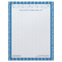 Dots and Straw Palace Blue Customized Letterhead by BeezKneez Dots and Straw Palace Blue Customized Letterhead