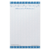 Dots and Straw Palace Blue Customized Stationery