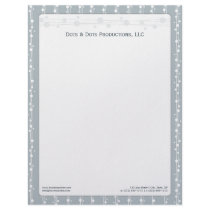 Dots and Straw Slate Grey Customized Letterhead by BeezKneez Dots and Straw Slate Grey Customized Letterhead