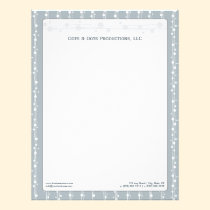 Dots and Straw Slate Grey Customized Letterhead letterhead
