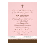 Dots and Stripes Baptism/Christening Invitation invitations