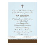 Dots and Stripes Baptism/Christening Invitation invitations