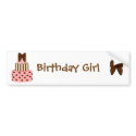 Dots and Stripes Cake bumper stickers by candystore Dots and Stripes Cake bumper stickers