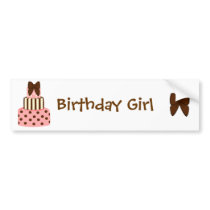 Dots and Stripes Cake bumper stickers by candystore Dots and Stripes Cake bumper stickers