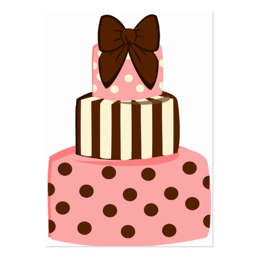 Dots and Stripes Cake Business Card Templates (back side)
