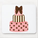 Dots and Stripes Cake Mouse Pad