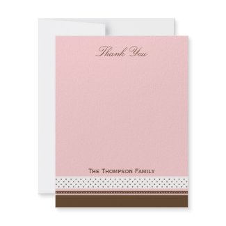 Dots and Stripes Thank You Card invitation