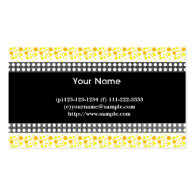 dots, black, white and yellow business card