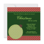 Dots Christmas dinner Invitation