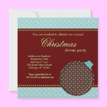 Punkt-Weihnachtsabendessen Einladung einladungen