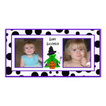 Dots Halloween Wizard Photo Cards photo cards by HolidayFun Dots Halloween Wizard Photo Cards photo cards