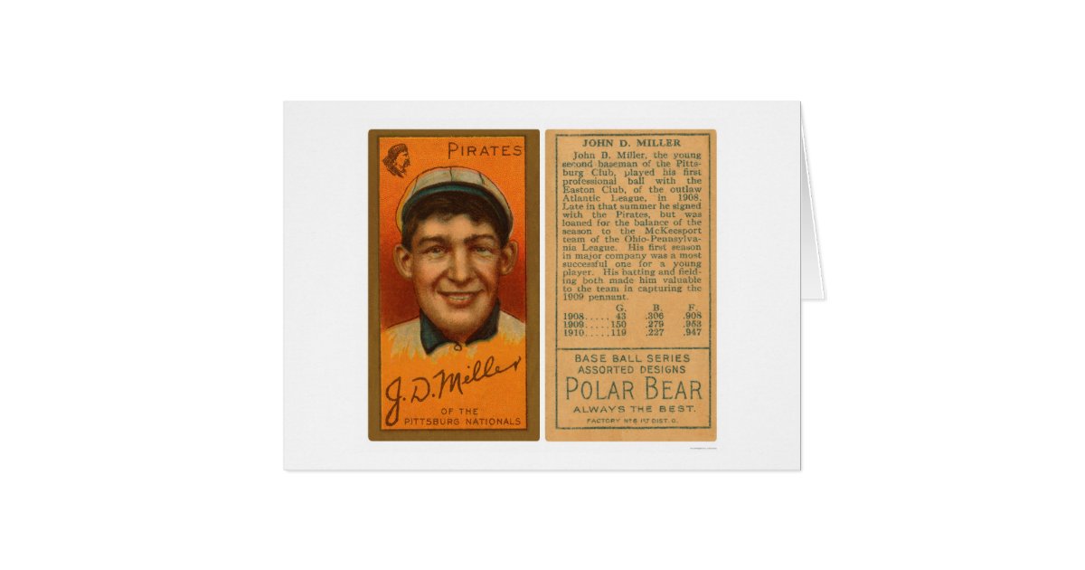 Dots Miller Pirates Baseball 1911 Card Zazzle