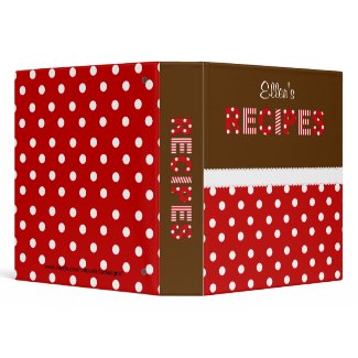 Dots n Eyelet Recipe Binder binder