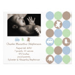 Dots N Shapes Birth Announcement invitations