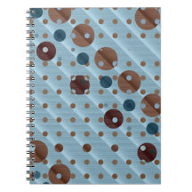 Dots on Blue Notebook