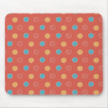 Dots on Orange Mouse Pads