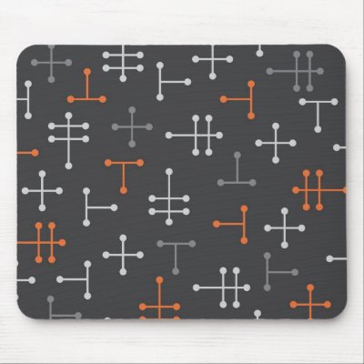 Dots - Retro Modern Abstract Mousepad by billoneil