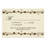 Dots & Straw RSVP Card (ivory/chocolate) Invite