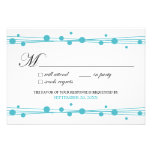 Dots & Straw RSVP Card (white/aqua) Announcements