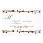 Dots & Straw RSVP Card (white/chocolate) Invite