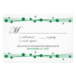 Dots & Straw RSVP Card (white/green) Custom Announcement