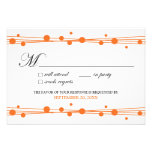 Dots & Straw RSVP Card (white/orange) Invitations