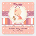 Dots & Stripes Baby Shower Label Stickers