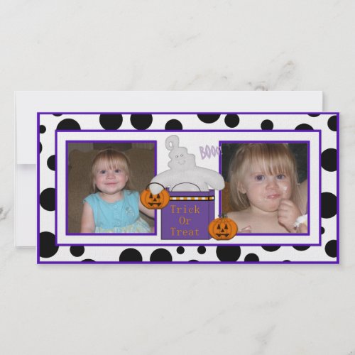 Dots Trick or treat Photo Cards photocard