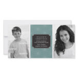 Dotted Floral Frame Photo Card photo cards