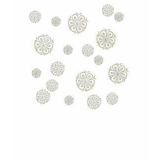 dotted flowers silver shirt