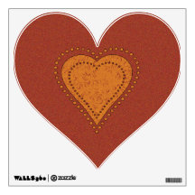 DOTTED GOLDEN HEART ROOM STICKERS