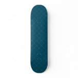 Dotted Golden On Blue Skateboard