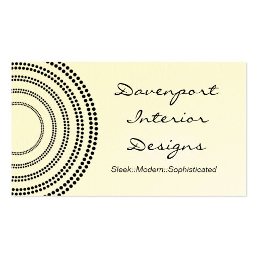 Dotted Half Moons Business Card, Black