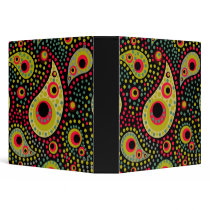 Dotted Paisley Vinyl Binder