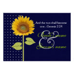 Dotted Sunflower 3 wedding Custom Invitation