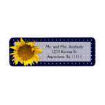 Dotted Sunflower Return Address Label