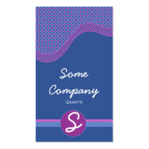 Dotted Wave Monogram Collection (Blue) Business Cards