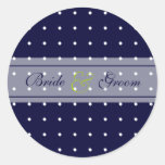 Dotted wedding round stickers