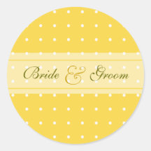 Dotted wedding sticker