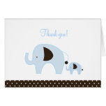 Dottie Blue Elephant Folded Thank you notes Cards