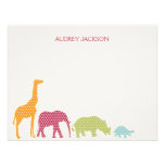 Dotty Animals Thank You Cards - Pink invitations