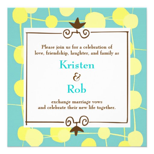 Dotty (Bubblegum Blue) Wedding Invitation
