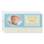 Dotty Checks Boy New Baby Birth Photo Cards