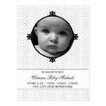 Dotty Delight Photo Birth Announcement postcards