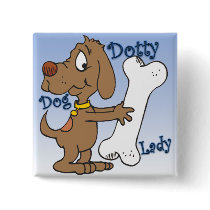 Dotty Dog Lady buttons